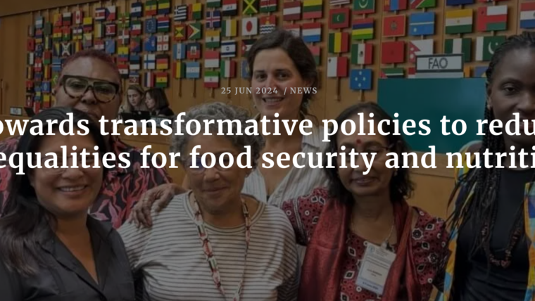CSIPM Report- Towards transformative policies to reduce inequalities for food security and nutrition